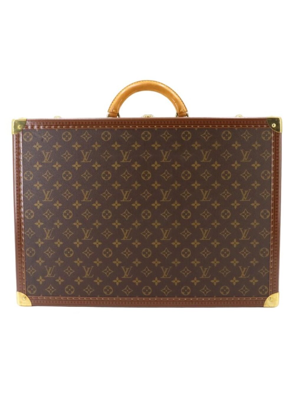 Louis Vuitton Monogram Bilstein 55 Trunk Case Bag Brown Gold